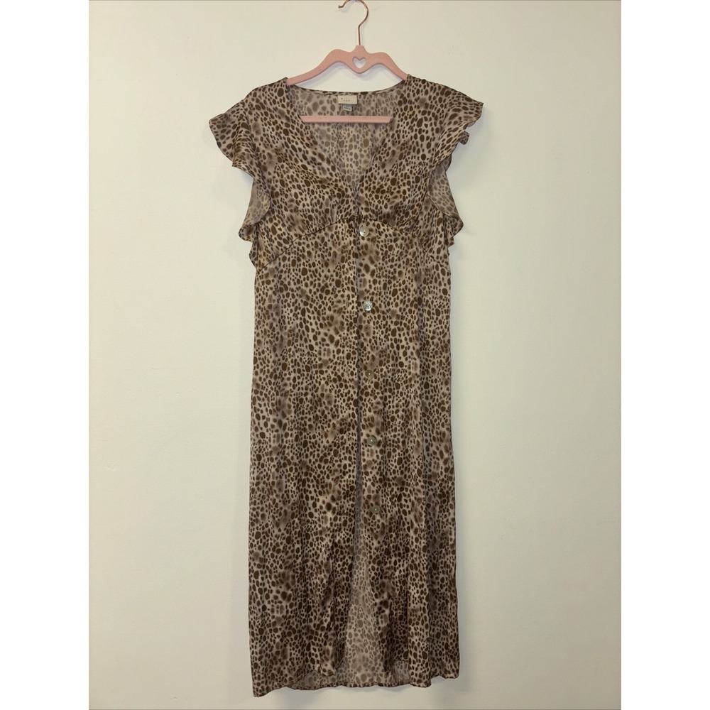 Women's Duster Leopard Print Sz Xs Cheetah Print A‎ New Day Punk Whimsygoth